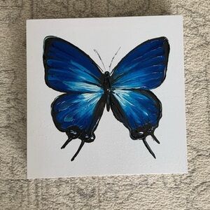 Blue Butterfly Canvas Art